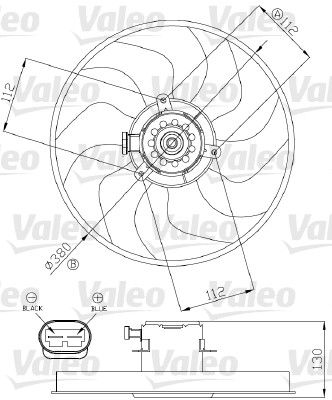 Wentylator, chłodzenie silnika VALEO 696288