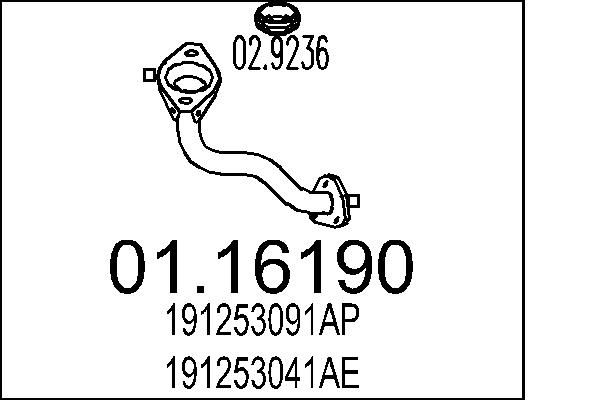 Rura wydechowa MTS 01.16190
