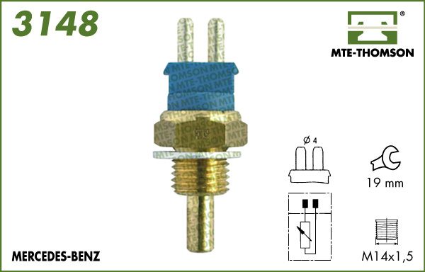 Czujnik, temperatura płynu chłodzącego MTE-THOMSON 3148