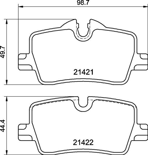 Levně Sada brzdových destiček, kotoučová brzda BREMBO P 06 113
