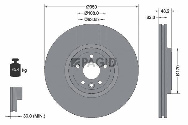 Tarcza hamulcowa PAGID 56082NHC