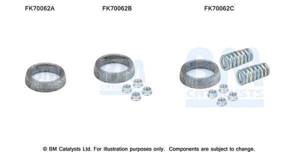Zestaw montażowy, rura wydechowa BM CATALYSTS FK70062