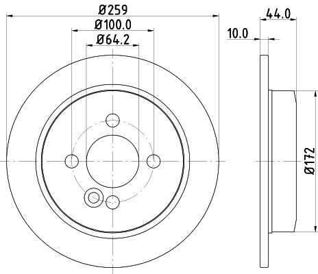 Brzdový kotouč HELLA PAGID 8DD 355 115-261