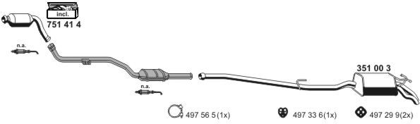 Układ wydechowy ERNST 040357