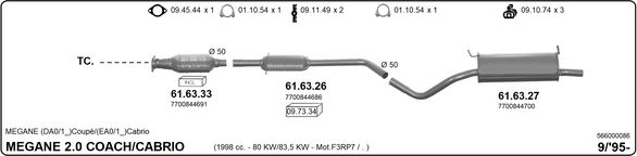 Układ wydechowy IMASAF 566000086