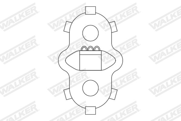 Pasek gumowy, system wydechowy WALKER 82786