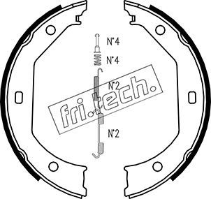 Zestaw szczęk hamulcowych, hamulec postojowy FRI.TECH. 1019.027K