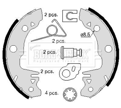 Zestaw szczęk hamulcowych BORG & BECK BBS6123