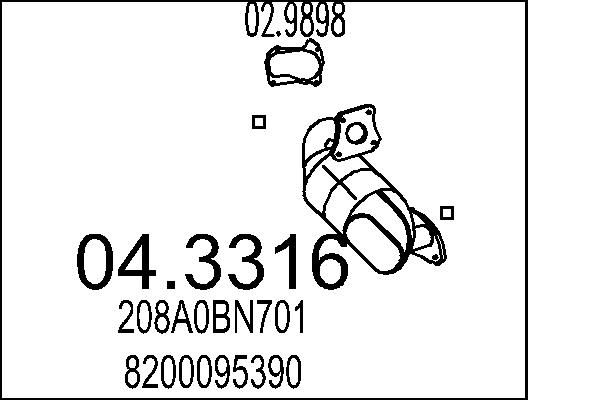 Katalizator MTS 04.3316