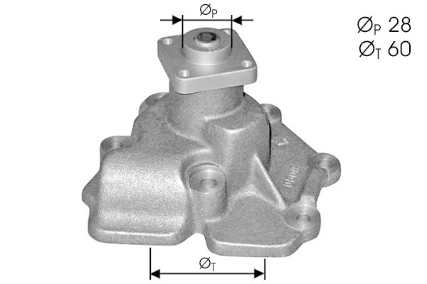 Pompe à eau, refroidissement du moteur