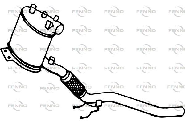 Filtr sadzy / filtr cząstek stałych, układ wydechowy FENNO P8875DPF