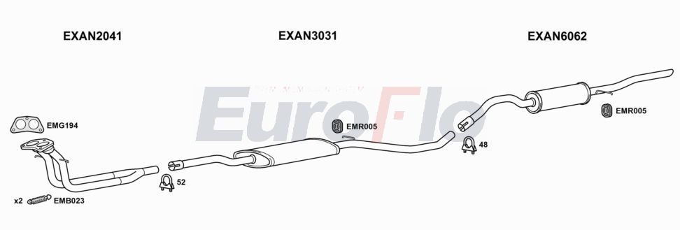 Układ wydechowy EUROFLO ANMON203011
