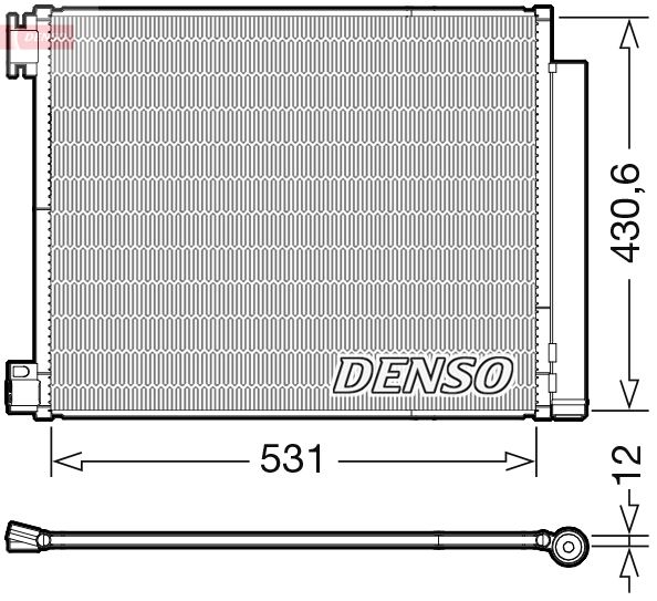 Kondenzátor klimatizácie DENSO DCN23039