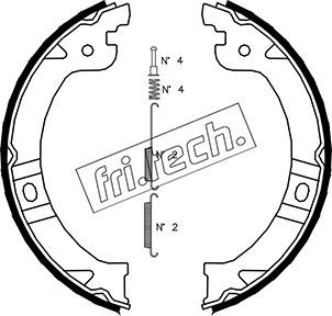 Zestaw szczęk hamulcowych, hamulec postojowy FRI.TECH. 1023.002K