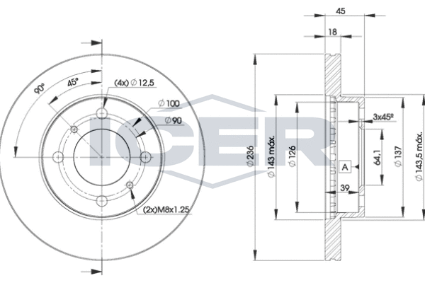 Tarcza hamulcowa ICER 78BD9282-2