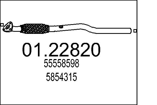 Výfuková trubka MTS 01.22820