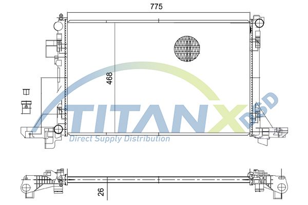 Radiator, racire motor TITANX RD369011