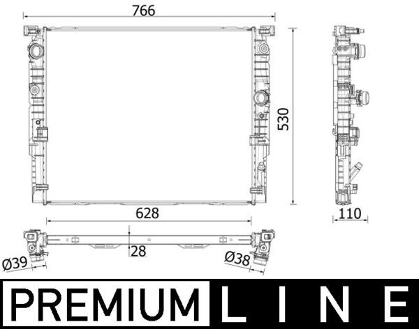 Chladič motora MAHLE 8MK 376 763-301