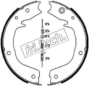 Zestaw szczęk hamulcowych, hamulec postojowy FRI.TECH. 1064.179K