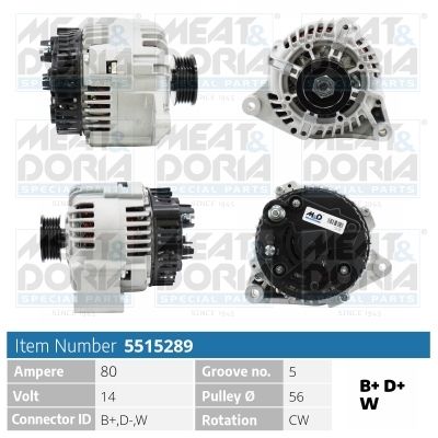 Alternator MEAT & DORIA 5515289