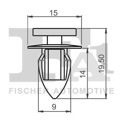 Clip, listwa ochronna FA1 22-40012.5
