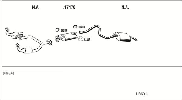 Układ wydechowy WALKER LR60111
