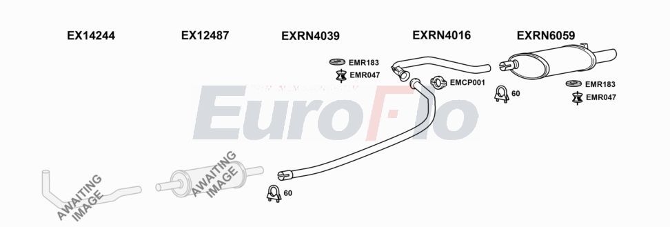 Układ wydechowy EUROFLO RN25251001B