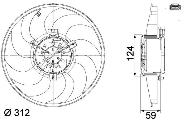 Ventilateur, refroidissement du moteur