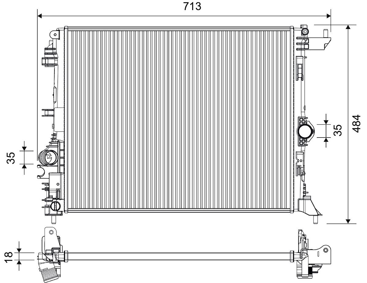 Radiator, racire motor VALEO 701480