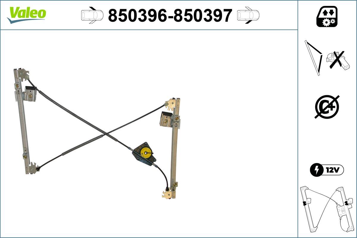 Mecanism actionare geam VALEO 850396