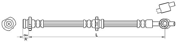 Furtun frana METZGER 4110387