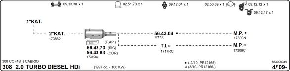 Układ wydechowy IMASAF 563000349