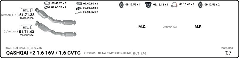 Układ wydechowy IMASAF 558000138
