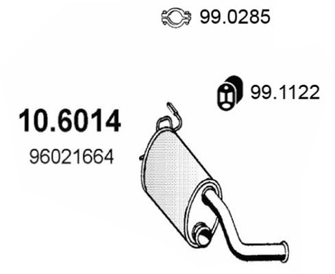 Tłumik środkowy ASSO 10.6014