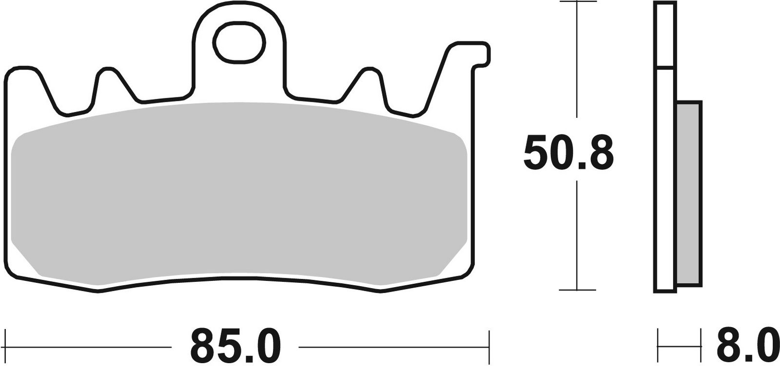 set placute frana,frana disc BREMBO 07BB38SR