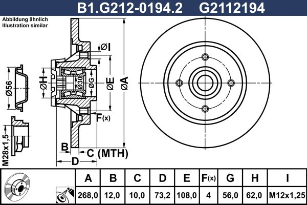 Tarcza hamulcowa GALFER B1.G212-0194.2