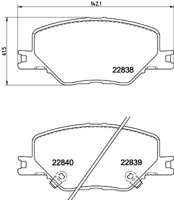 Sada brzdových platničiek kotúčovej brzdy HELLA PAGID 8DB 355 039-061