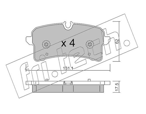 Zestaw klocków hamulcowych, hamulce tarczowe FRI.TECH. 1261.0