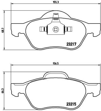 Zestaw klocków hamulcowych, hamulce tarczowe BREMBO P 68 048X