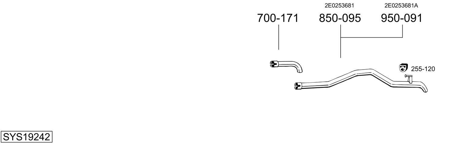 Układ wydechowy BOSAL SYS19242