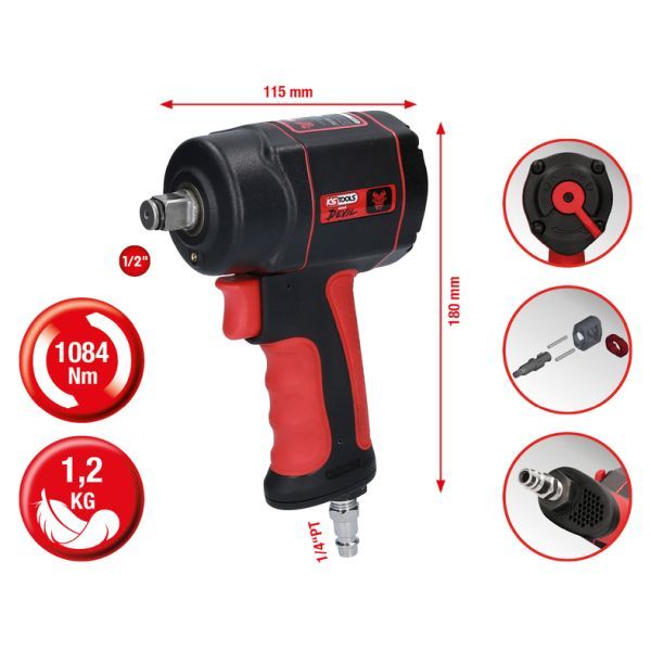 Mașină de înșurubat cu percuție (aer comprimat) KS TOOLS 515.1315