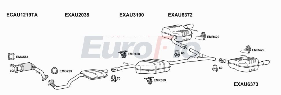 Układ wydechowy EUROFLO AUA5181004