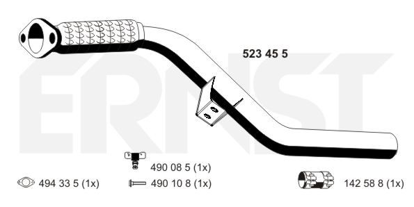 Rura wydechowa ERNST 523455