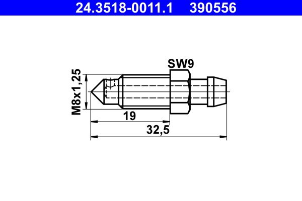Odvzdušňovací šroub / ventil ATE 24.3518-0011.1