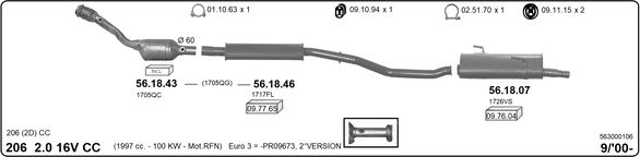 Układ wydechowy IMASAF 563000106