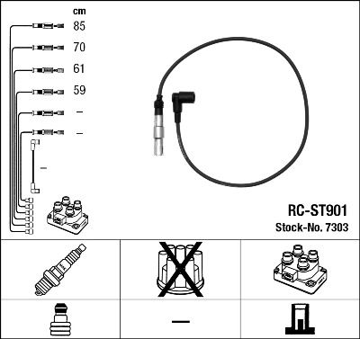Sada kabelů pro zapalování NGK RCST901