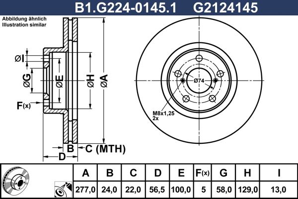 Tarcza hamulcowa GALFER B1.G224-0145.1