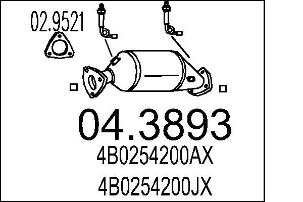 Katalizator MTS 8E0131089HX