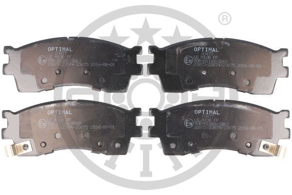 Zestaw klocków hamulcowych, hamulce tarczowe OPTIMAL BP-10477