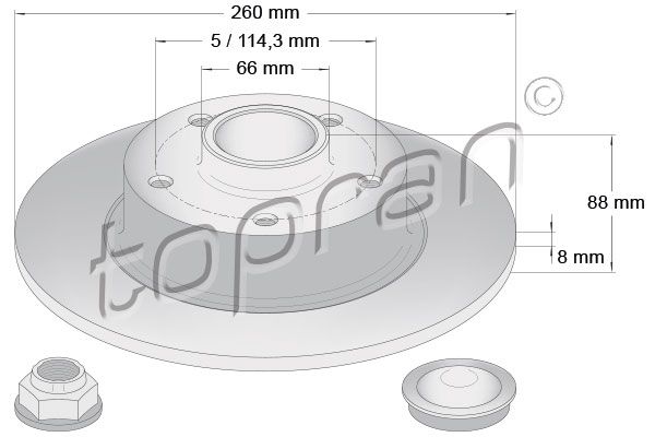 Tarcza hamulcowa TOPRAN 701 160
